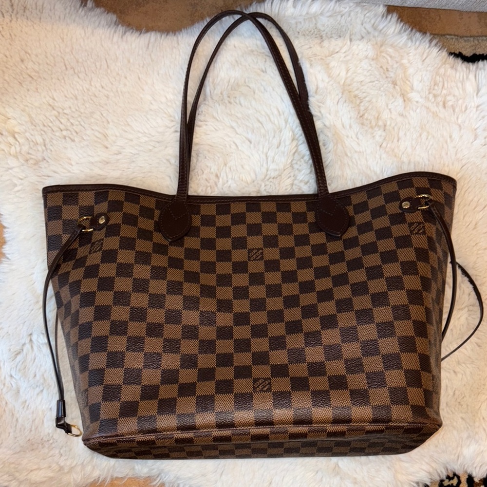 2017 Louis Vuitton Neverfull MM Damier Ebene Rose Ballerine